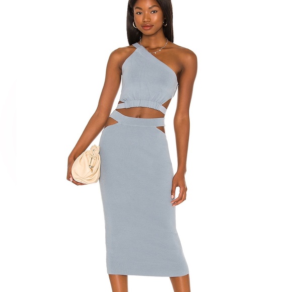 Camila Coelho Dominic Crop Top in Muted Blue size XS - Picture 4 of 8